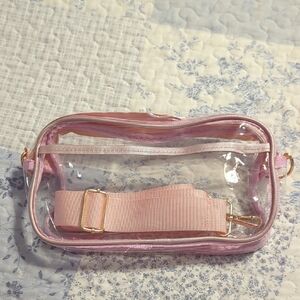 Pink Clear Shoulder Bag